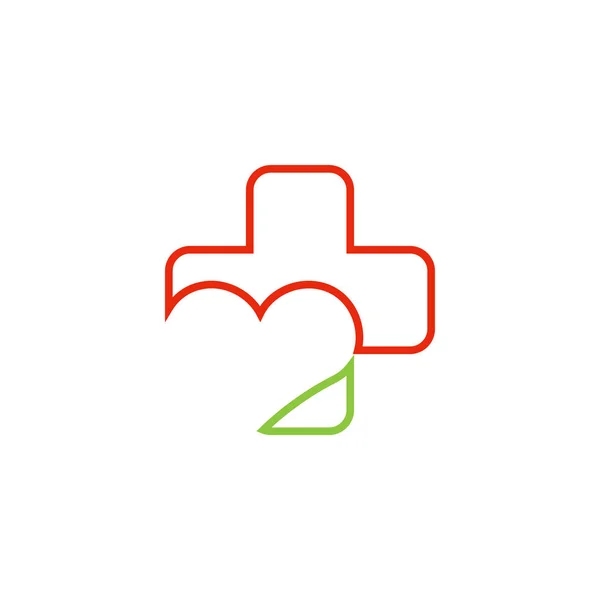 Медичний хрест шаблон графічного дизайну Вектор ізольовано — стоковий вектор