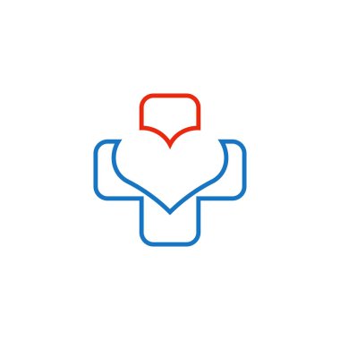 Tıbbi çapraz grafik tasarım şablonu vektör izole