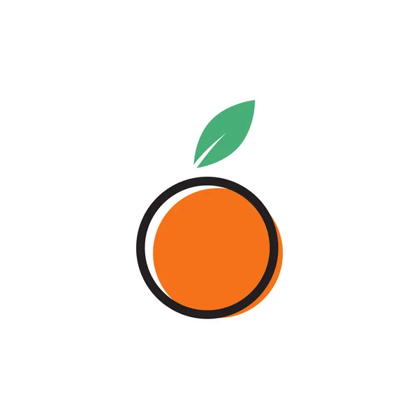 Modèle de conception graphique de fruits orange vecteur isolé — Image vectorielle