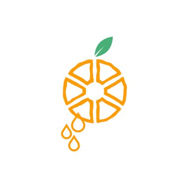 Turuncu meyve grafik tasarım şablonu vektör izole