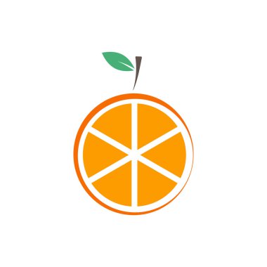 Turuncu meyve grafik tasarım şablonu vektör izole