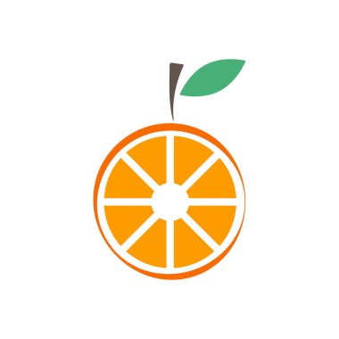 Turuncu meyve grafik tasarım şablonu vektör izole