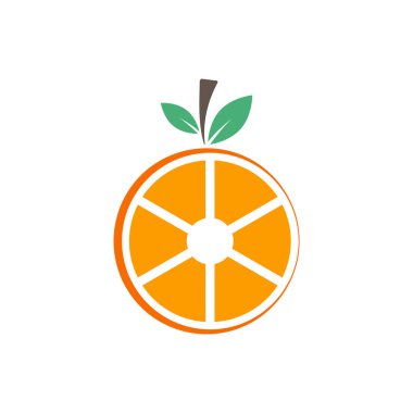 Turuncu meyve grafik tasarım şablonu vektör izole