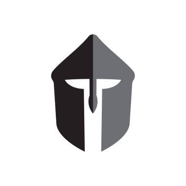 Spartan kask grafik tasarım şablonu vektör izole