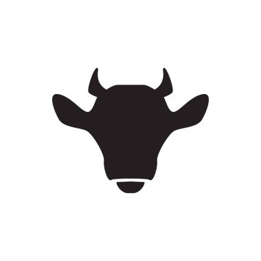 İnek grafik tasarım şablonu vektör izole illüstrasyon