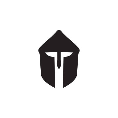 Spartan kask grafik tasarım şablonu vektör izole
