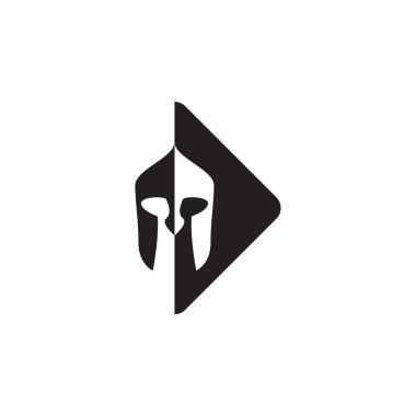 Spartan kask grafik tasarım şablonu vektör izole