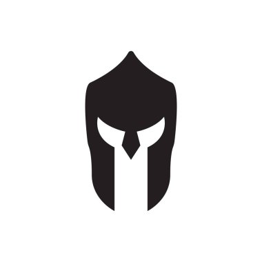 Spartan kask grafik tasarım şablonu vektör izole