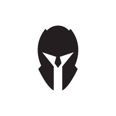 Spartan kask grafik tasarım şablonu vektör izole