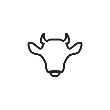 İnek grafik tasarım şablonu vektör izole illüstrasyon