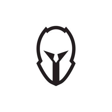 Spartan kask grafik tasarım şablonu vektör izole