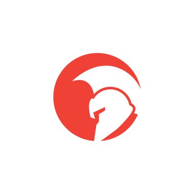 Spartan kask grafik tasarım şablonu vektör izole