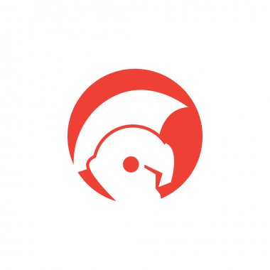 Spartan kask grafik tasarım şablonu vektör izole
