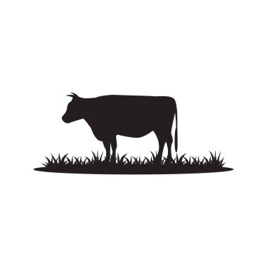 İnek grafik tasarım şablonu vektör izole illüstrasyon