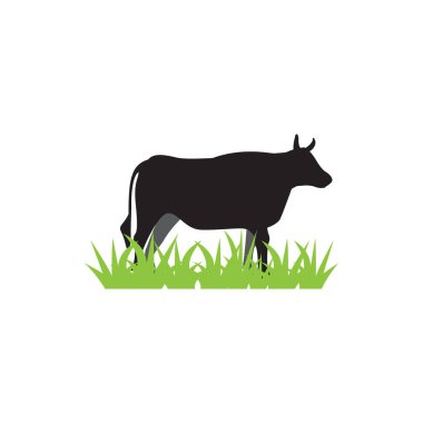 İnek grafik tasarım şablonu vektör izole illüstrasyon