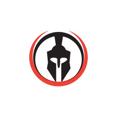 Spartan kask grafik tasarım şablonu vektör izole