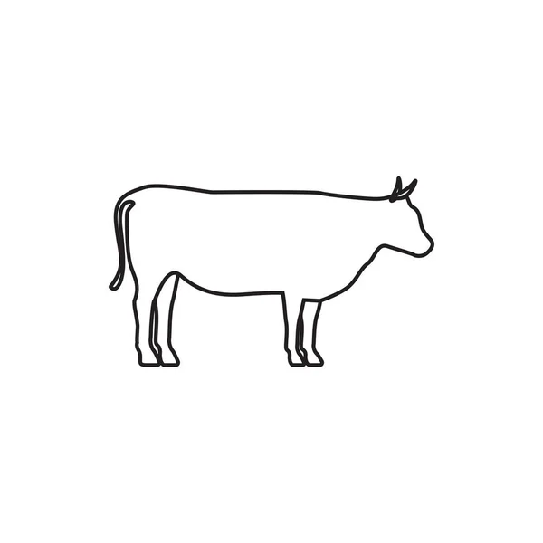 Desenho gráfico de vaca modelo vetorial ilustração isolada —  Vetores de Stock