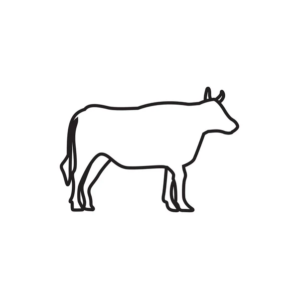 Иллюстрация векторного дизайна коровы — стоковый вектор