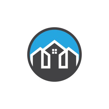 Ev grafik tasarım vektör izole şablon