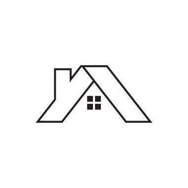 Ev grafik tasarım vektör izole şablon