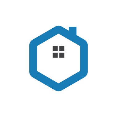 Ev grafik tasarım vektör izole şablon