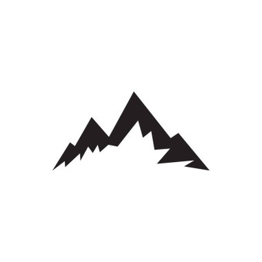 Dağ grafik tasarım şablonu vektör izole illüstrasyon