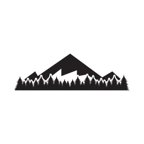 Plantilla de diseño gráfico de montaña vector ilustración aislada — Vector de stock