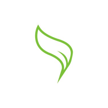 İzole illüstrasyon vektör yaprak grafik tasarım şablonu