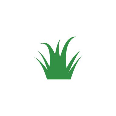 Yeşil çim grafik tasarım şablonu vektör izole