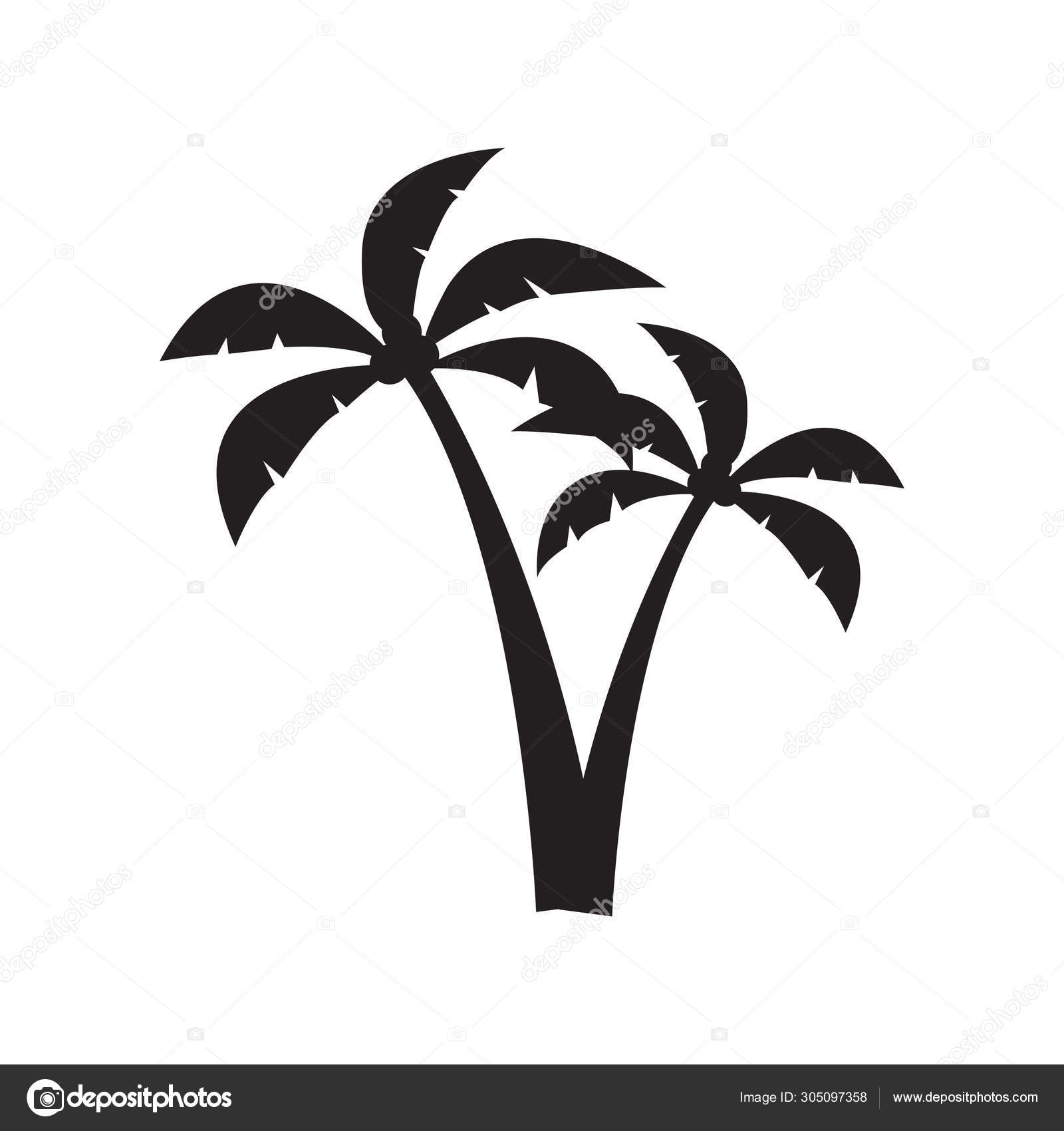 Palm tree graphic design template vector isolated Stock Vector Image by ©haris99 305097358