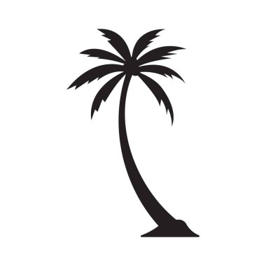 Palmiye ağacı grafik tasarım şablonu vektör izole