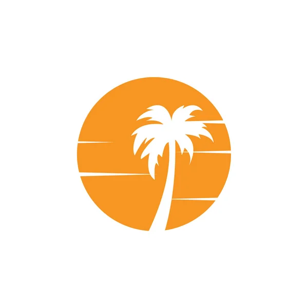 Palm Tree grafisch ontwerpsjabloon vector geïsoleerd — Stockvector