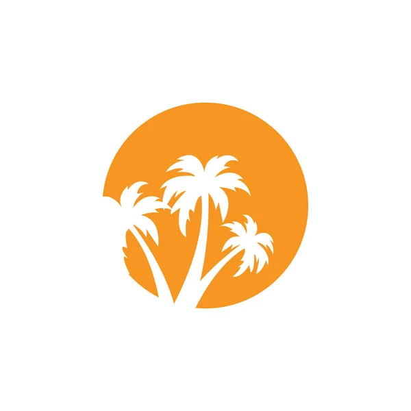 Шаблон графічного дизайну пальмового дерева Вектор ізольовано — стоковий вектор