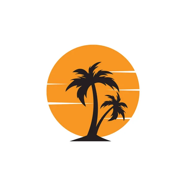 Palm Tree grafisch ontwerpsjabloon vector geïsoleerd — Stockvector