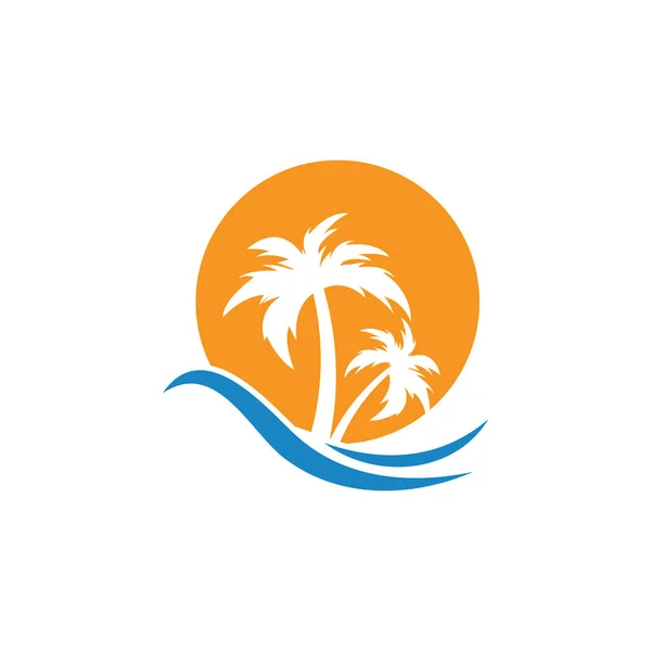 Palm Tree grafisch ontwerpsjabloon vector geïsoleerd — Stockvector