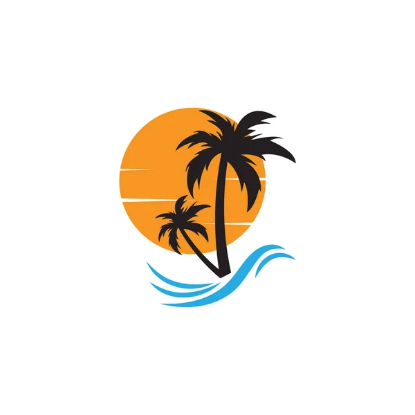 Palm Tree grafisch ontwerpsjabloon vector geïsoleerd — Stockvector