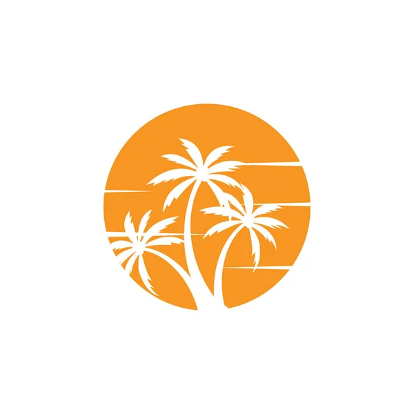 Návrh šablony grafiky v Palm Tree, izolovaný vektor — Stockový vektor