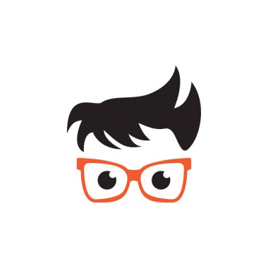 Geek gözlük grafik tasarım şablonu vektör izole
