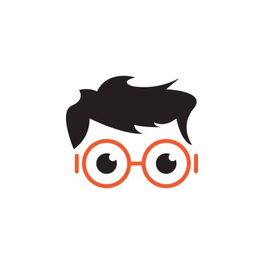Geek gözlük grafik tasarım şablonu vektör izole