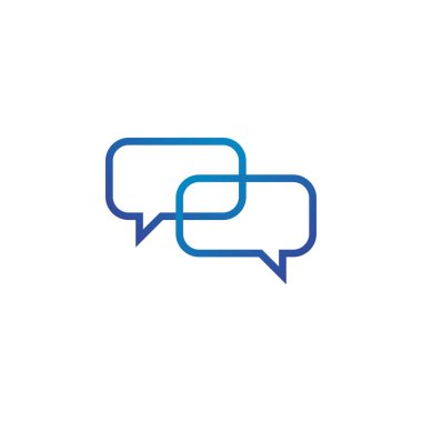 Sohbet grafik tasarım şablonu vektör izole illüstrasyon