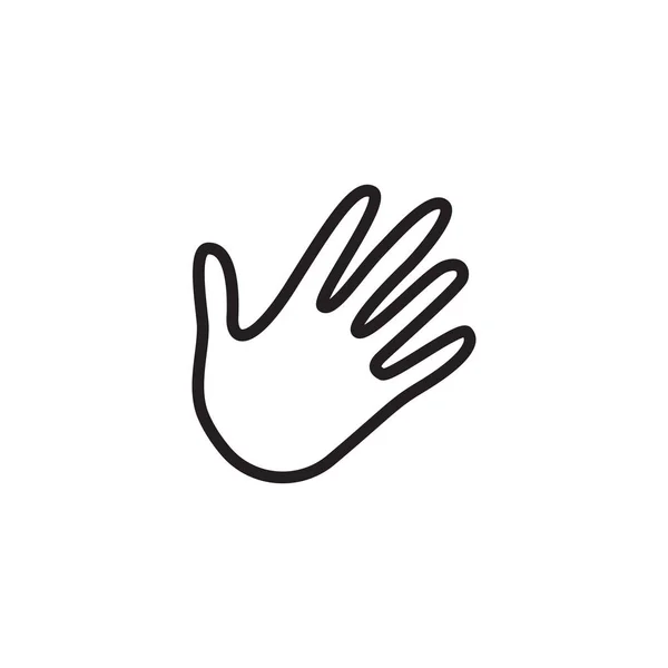 Пальмова рука шаблон графічного дизайну Вектор ізольовано — стоковий вектор