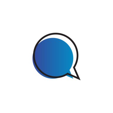 Sohbet grafik tasarım şablonu vektör izole illüstrasyon