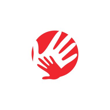 Avuç içi grafik tasarım şablonu vektör izole