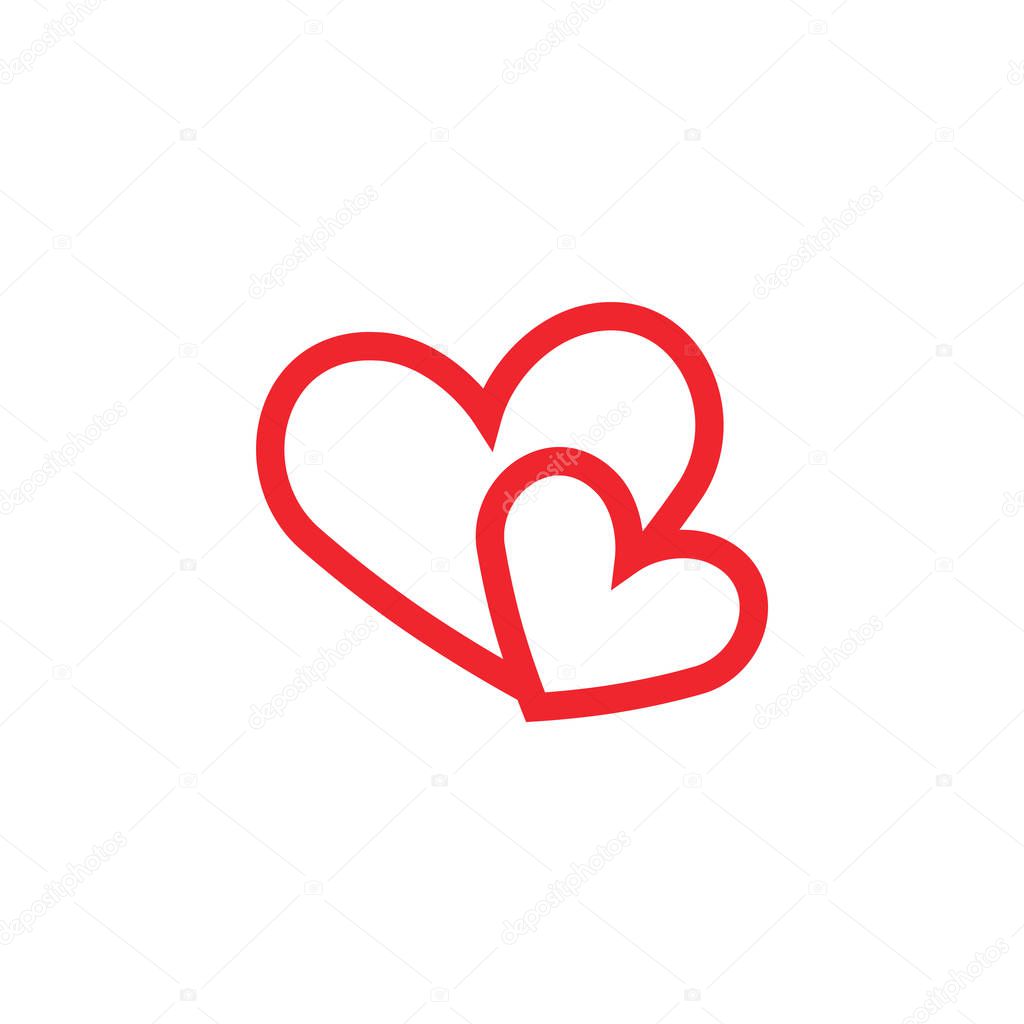 Love heart graphic design template vector