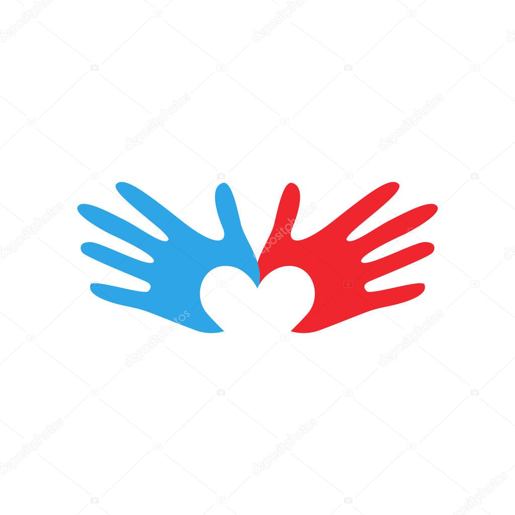 Palm hand graphic design template vector isolated