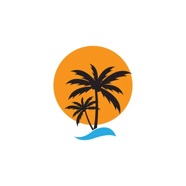 棕榈树图形设计模板隔离 — 图库矢量图片