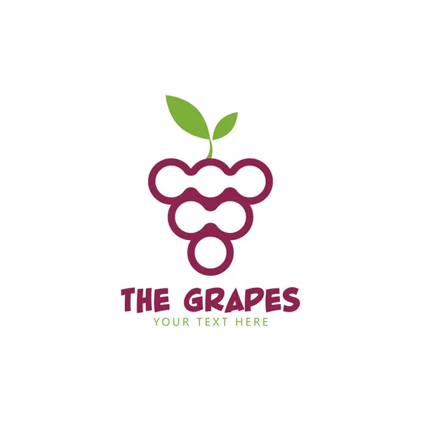 Grapes graphic design template vector isolated illustration — Stock Vector