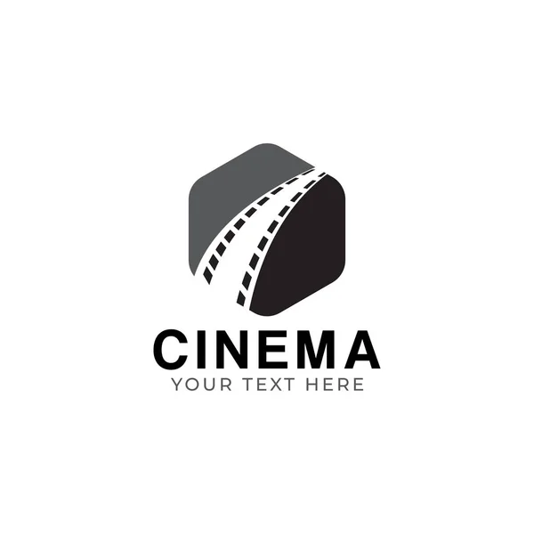 Modèle de conception graphique de bande de cinéma isolé — Image vectorielle