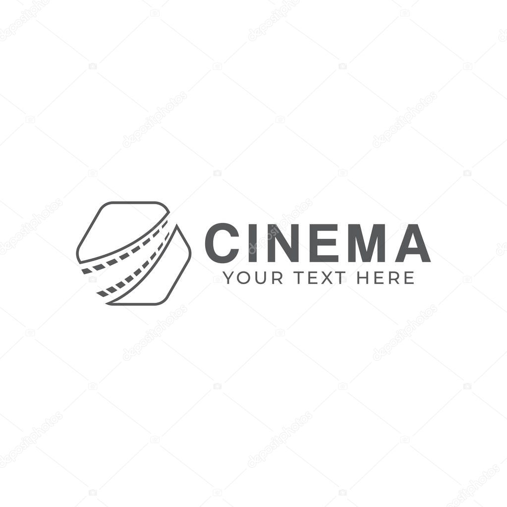 Cinema filmstrip graphic design template isolated