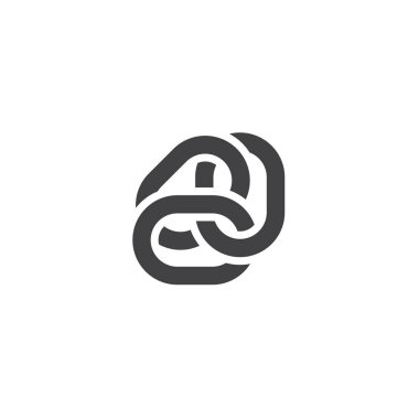 Zincir grafik tasarım şablonu vektör izole illüstrasyon